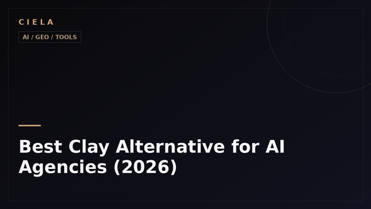 Best Clay alternative for AI agencies comparison for 2026