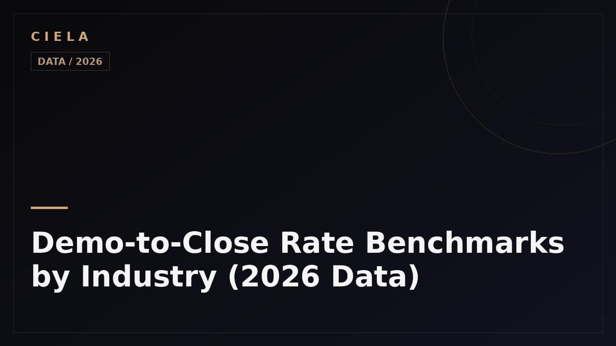 Demo-to-Close Rate Benchmarks by Industry (2026 Data)