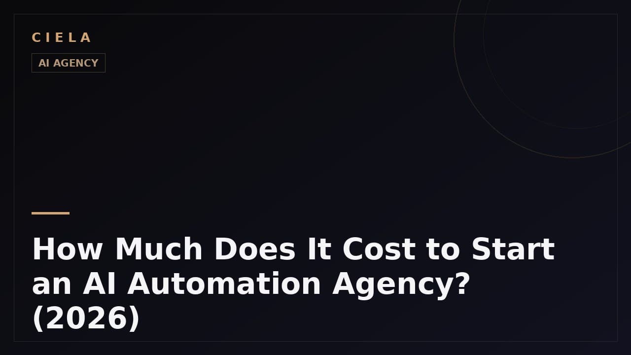 How much does it cost to start an AI automation agency in 2026