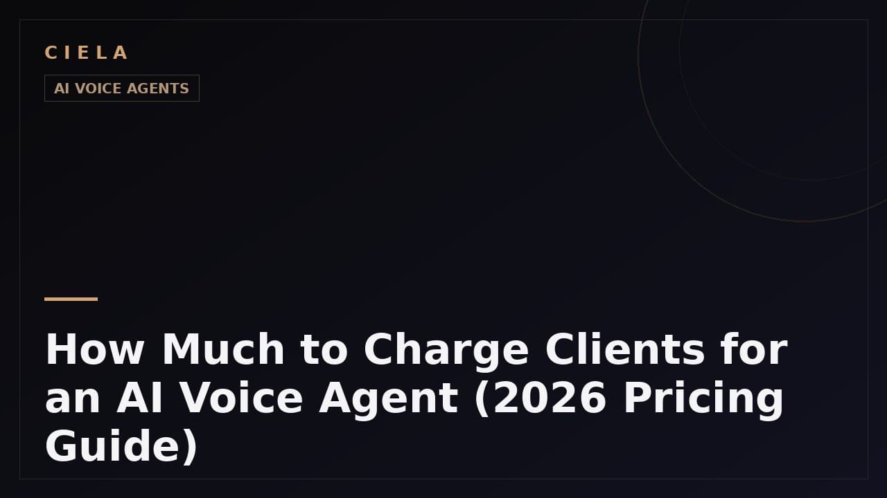 How much to charge for an AI voice agent pricing guide for agencies in 2026