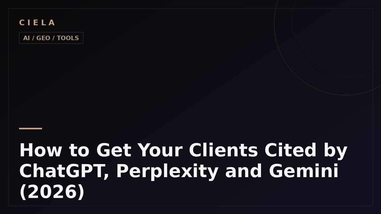 How to get cited by ChatGPT, Perplexity, and Gemini GEO playbook