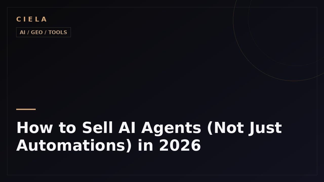 How to sell AI agents not just automations for agencies in 2026
