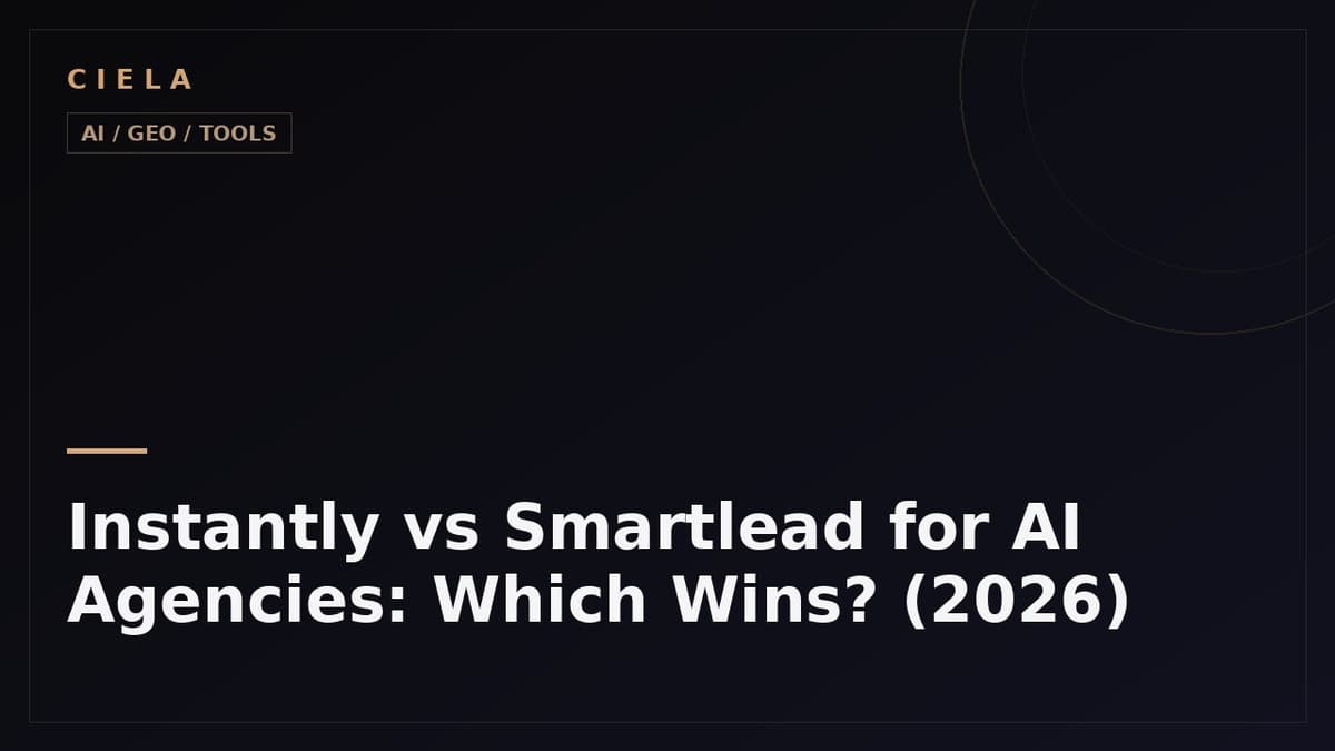 Instantly vs Smartlead for AI Agencies: Which Wins? (2026)