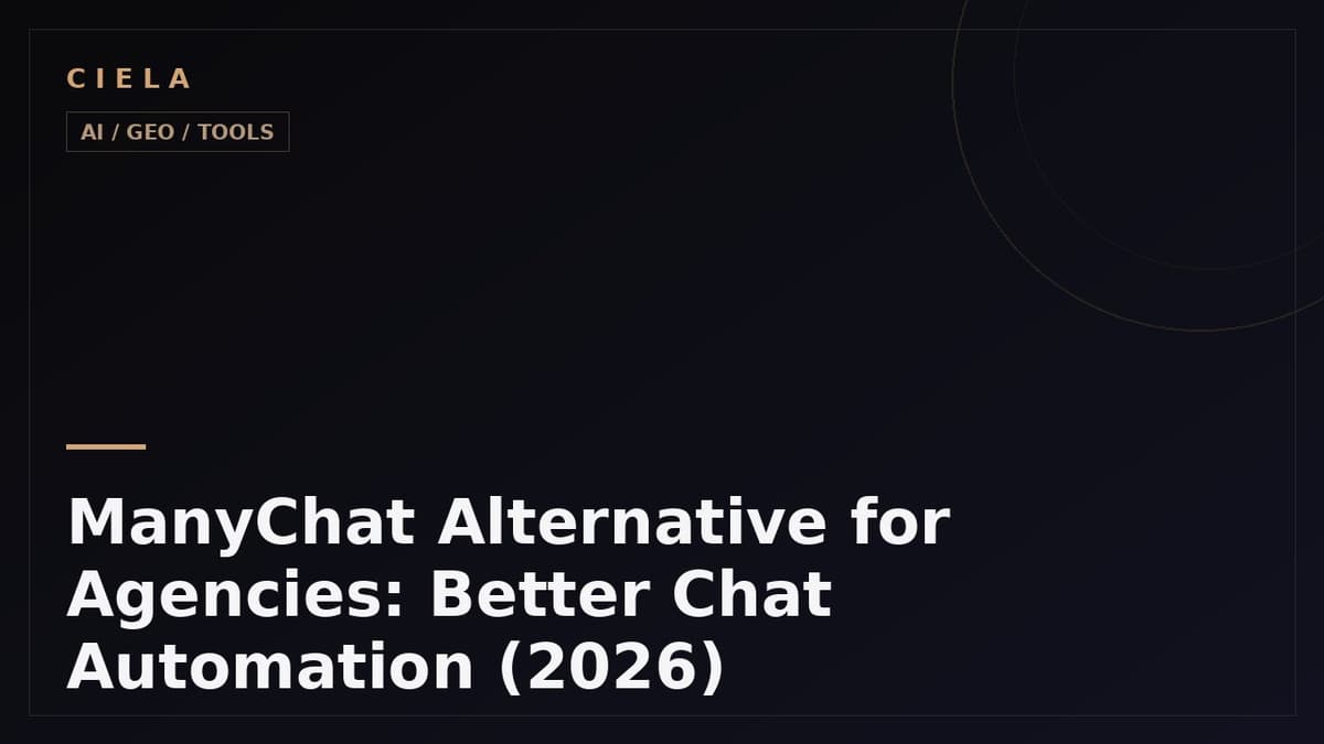 ManyChat Alternative for Agencies: Better Chat Automation (2026)