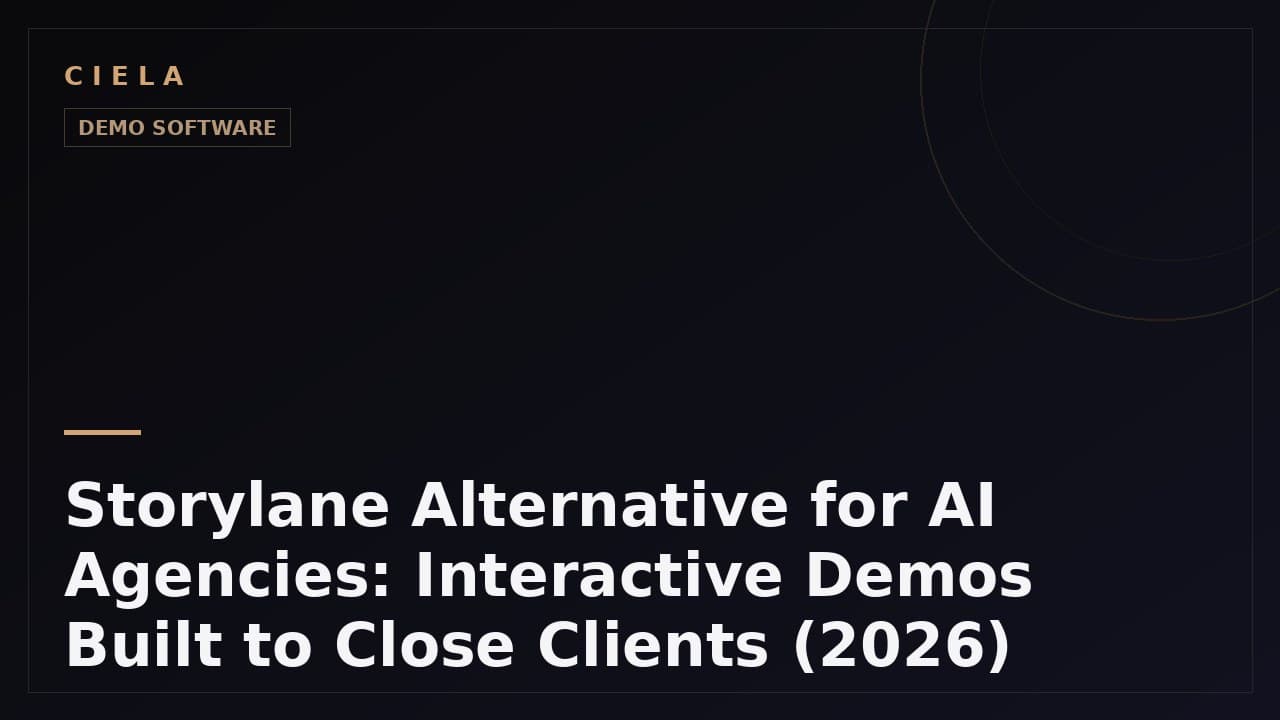Storylane alternative for AI agencies comparison for 2026