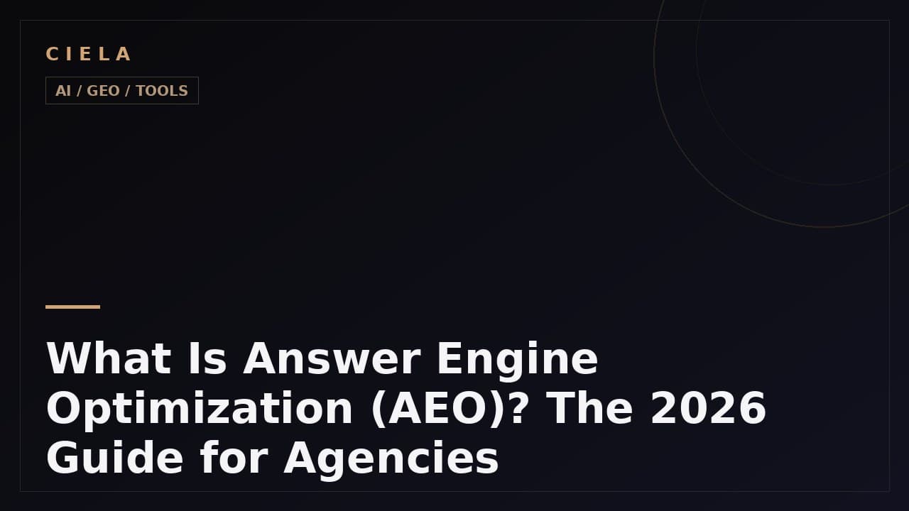 What is answer engine optimization AEO explained for agencies