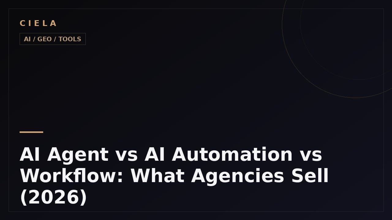 AI agent vs AI automation vs workflow comparison for agencies in 2026