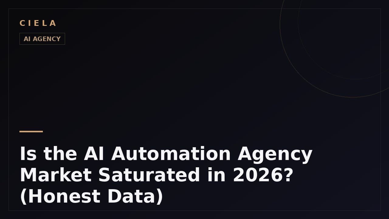 Is the AI automation agency market saturated in 2026, honest data