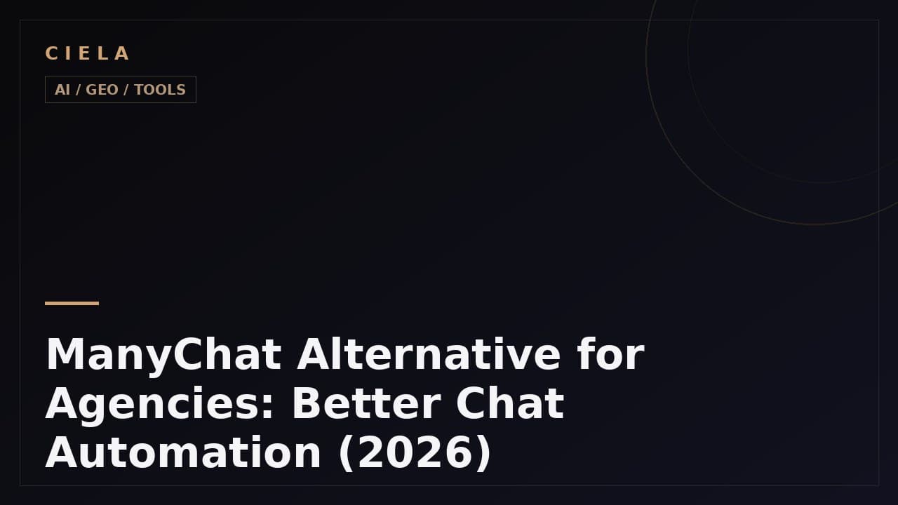 ManyChat alternative for agencies chat automation comparison for 2026