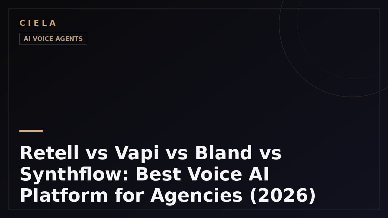 Retell vs Vapi vs Bland vs Synthflow voice AI platform comparison for agencies